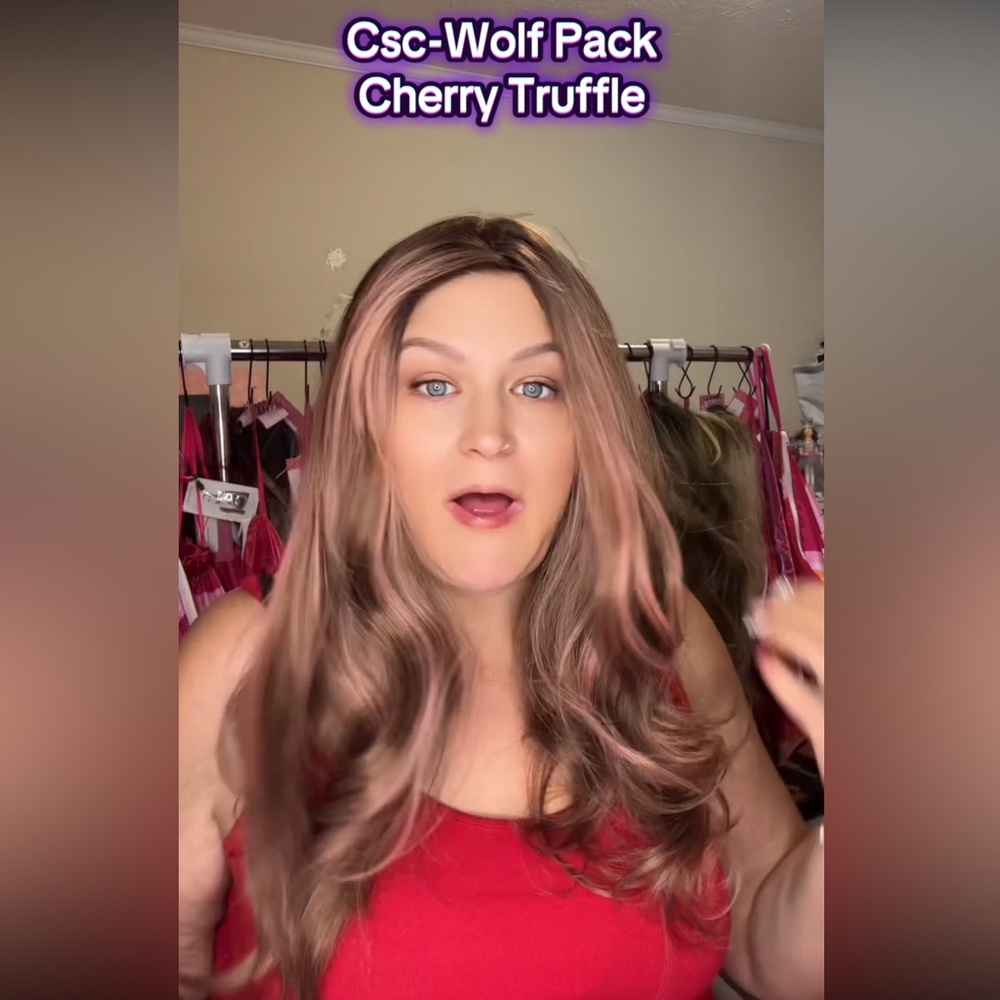 CSC Wolf Pack Cherry Truffle Wig